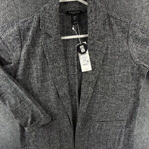 NWT Eileen Fisher Petite Notch Collar Jacket Women Gray $258 Size PP Office